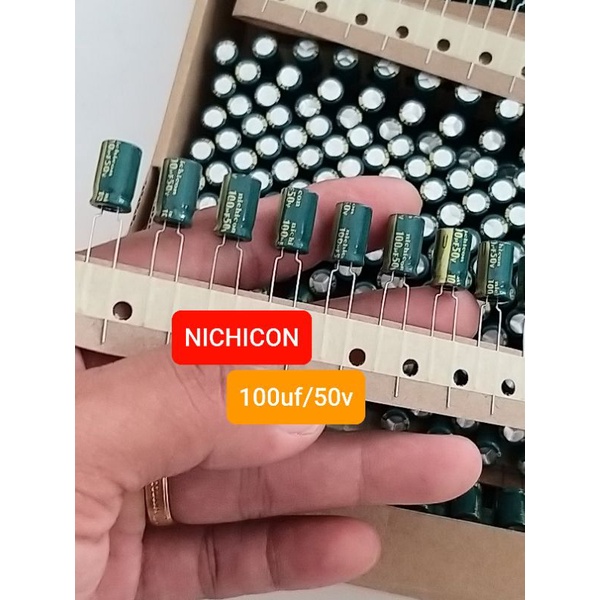 Elco 100uf/50v Rentetan Merek Nichicon Kualitas Bagus