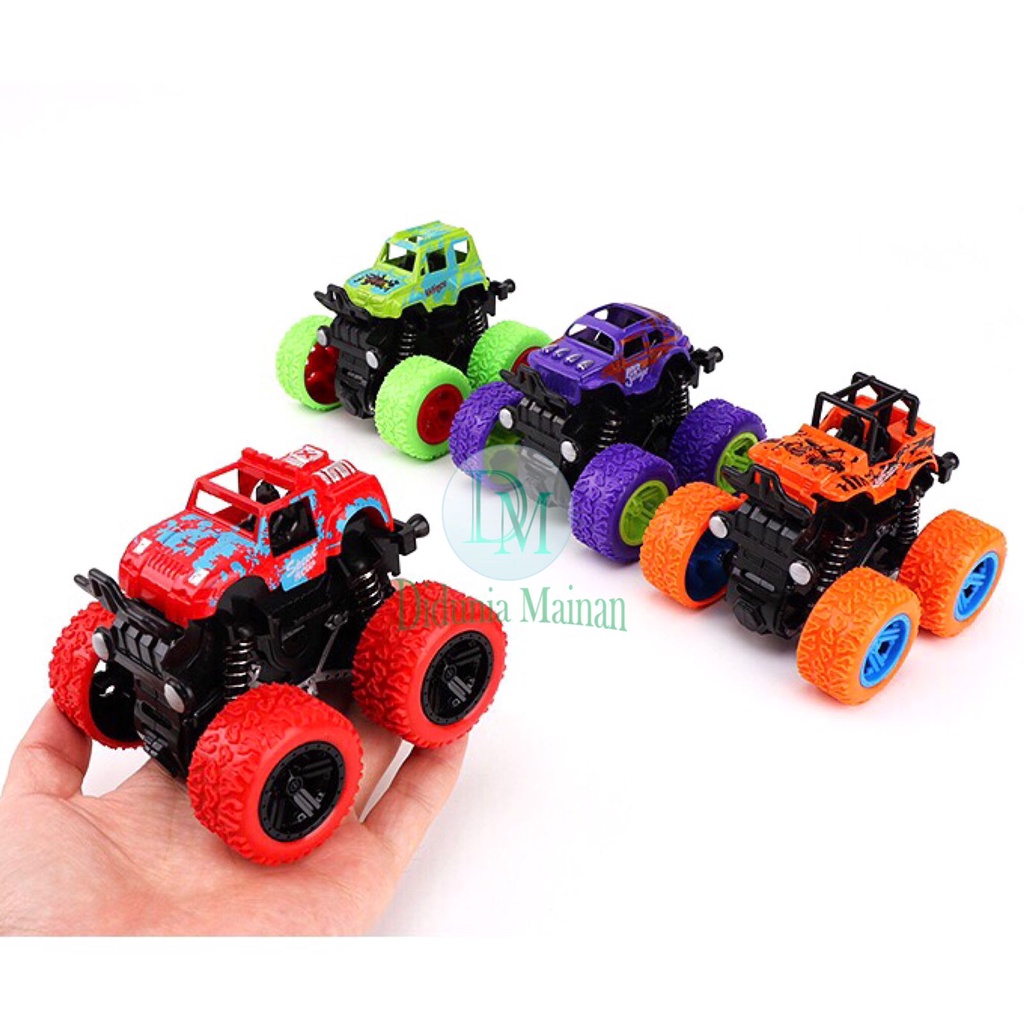 Mainan mobil mobilan jip anak monster truck zap jeep off road 4x4 drive 360 derajat jump spin