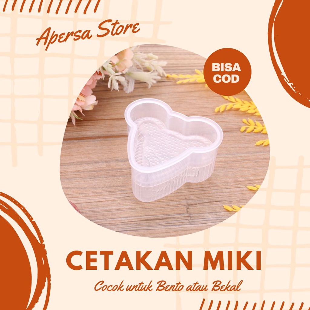 Cetakan Onigiri 1 pcs &amp; 2 pcs - Onigiri Mold - Cetakan Bento