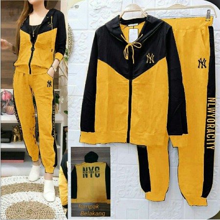 Setelan baju olahraga wanita kekinian/baju olahraga sepeda wanita/baju olahraga wanita terbaru set