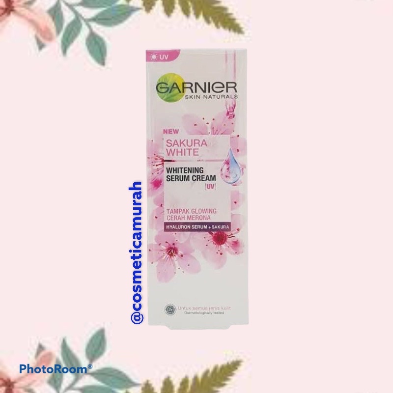 [ khusus siang ] garnier sakura white day cream 20 ml - garnier sakura white cream siang tube 20 ml