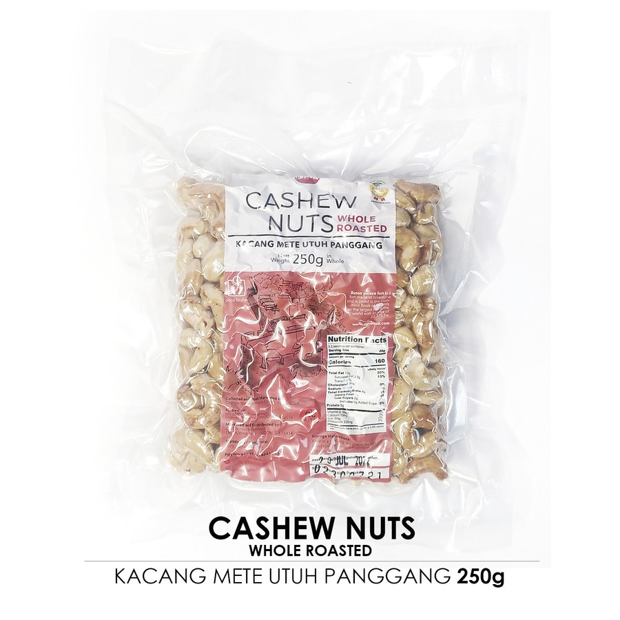 Timurasa, Roasted Cashew Nuts (Kacang Mete Utuh Panggang) 250gr