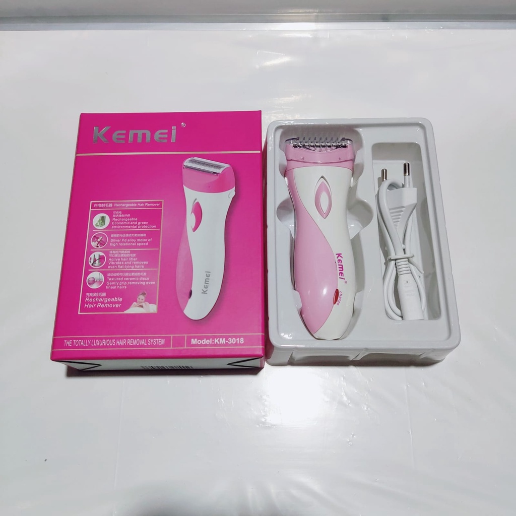 PROMO!! Alat Cukur Bulu Kemei KM-3018 Lady Shaver Woman Cukuran Wanita KM 3018