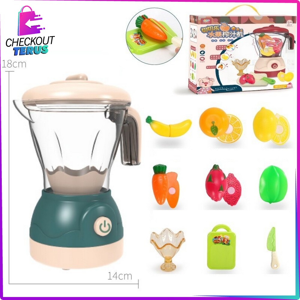 CT M146 Mainan Blender Anak Set Mainan Cooking Set Juicer Anak Blender DAPAT ISI AIR Set Pretend Play