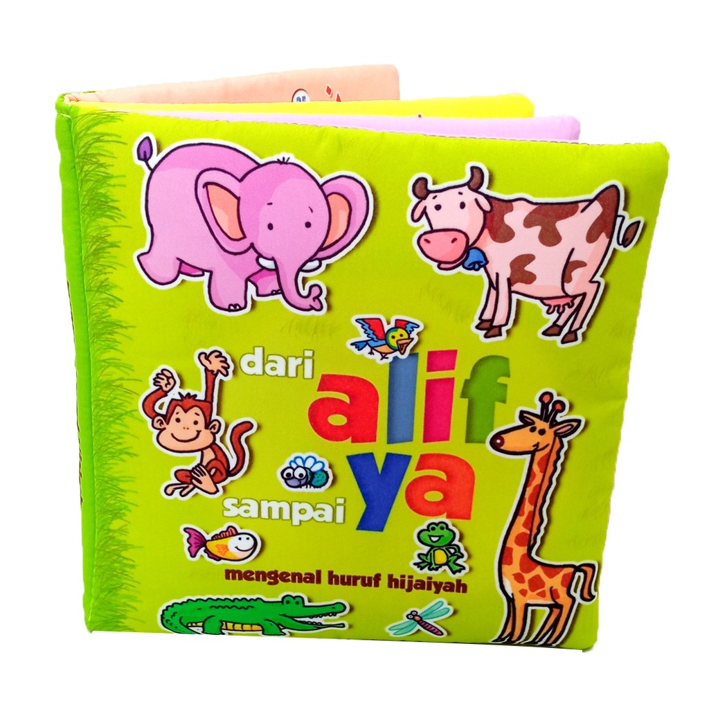 Buku Bantal dari Alif sampai Ya Mengenal Huruf Hijaiyah Softbook Kain Mainan Edukasi Bayi