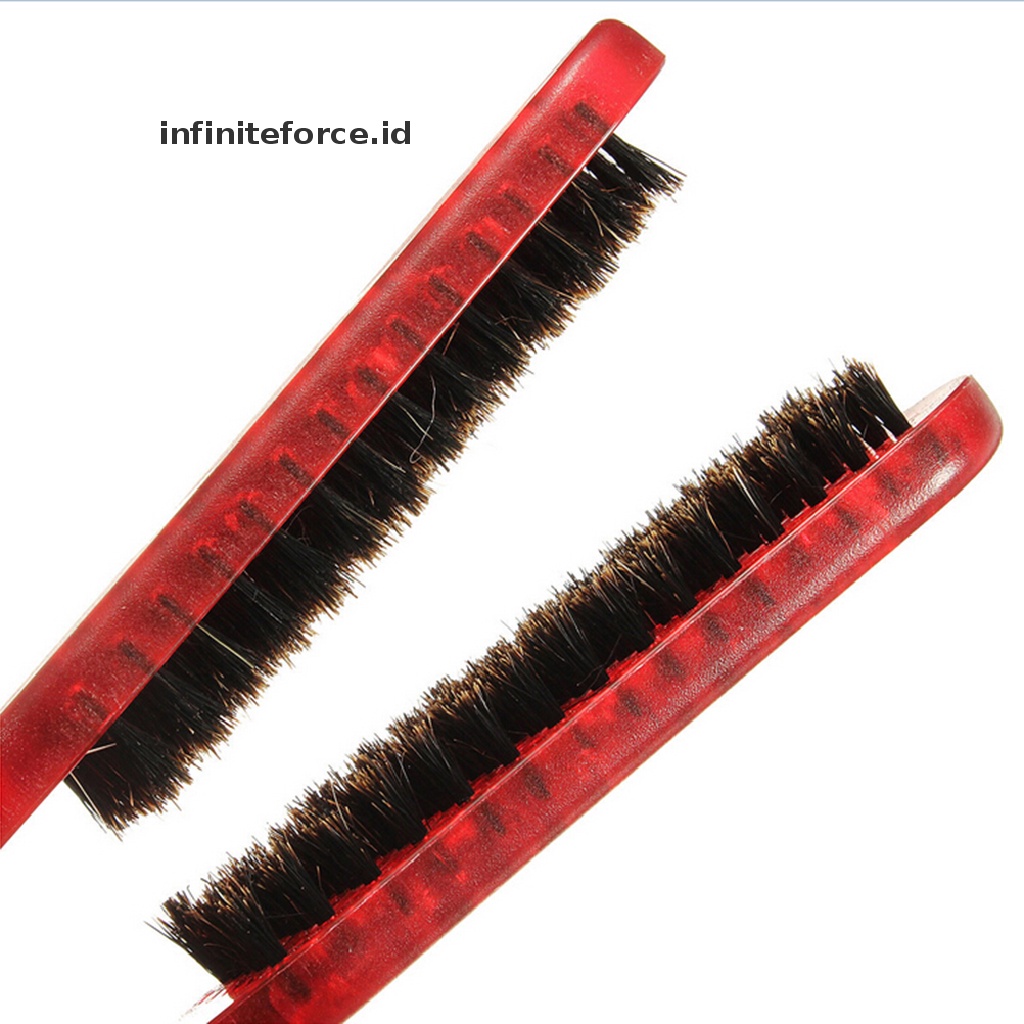 (infiniteforce.id) Sisir Sikat Ganda Bahan Kayu Untuk Meluruskan Rambut