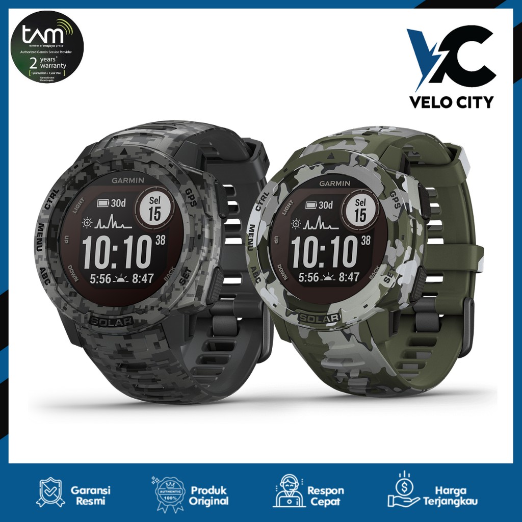 Garmin Instinct Solar Tactical Camo Original Garansi Resmi - TAM 2 Tahun