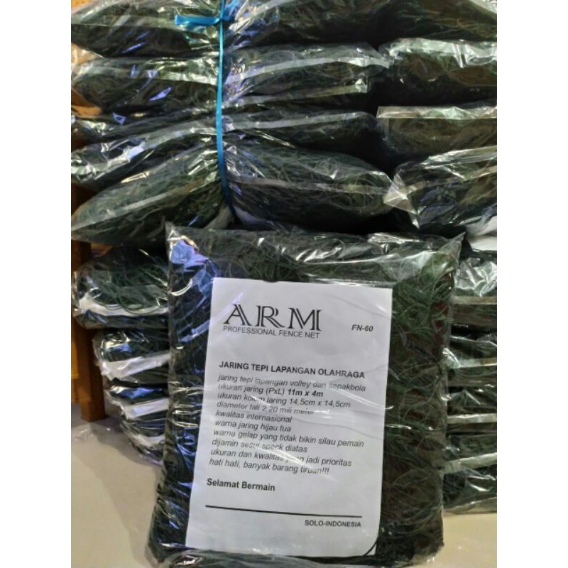 Jaring pagar lapangan bola voli voly 4x11