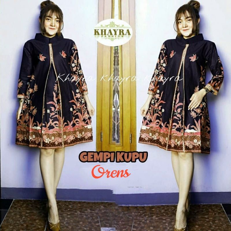 Tunik Batik Wanita Modern Atasan Batik Jumbo | Baju Batik Cewek | Dres Batik Kekinian | Tunik Unggul