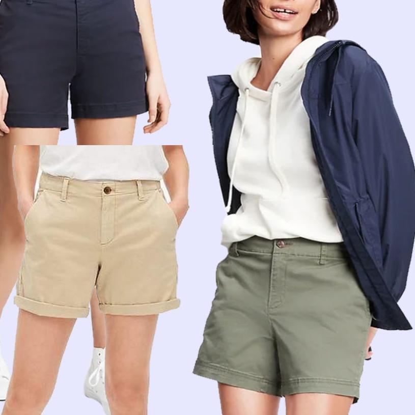 ☪ GAP Khaki Girlfriend Shorts GP53 GIRLFRIEND SHORTS ▼
