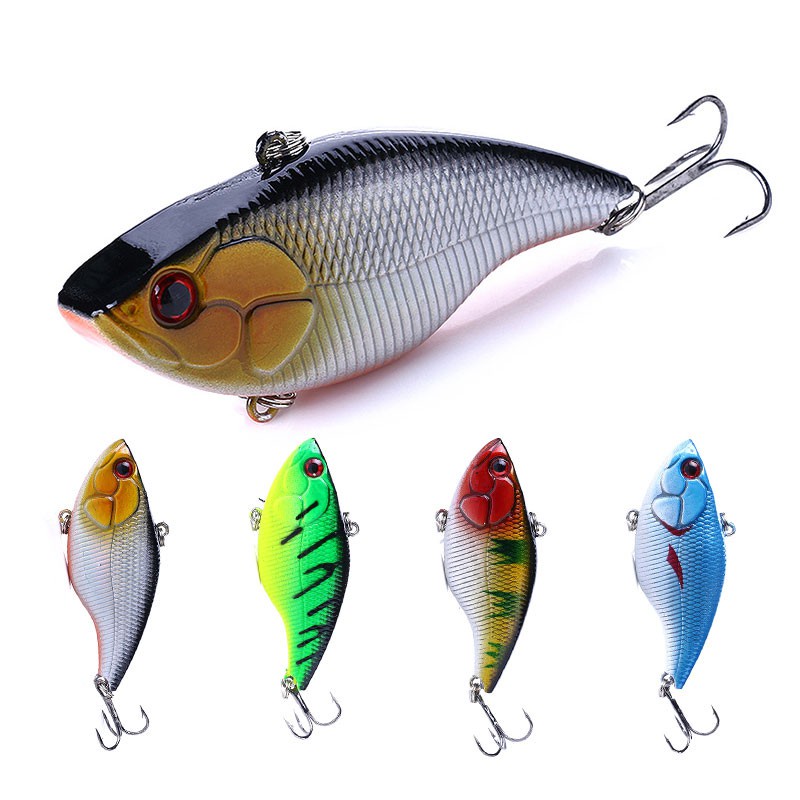 Hengjia 4pcs Umpan Pancing Ikan Bass Vib 7.5cm / 18g