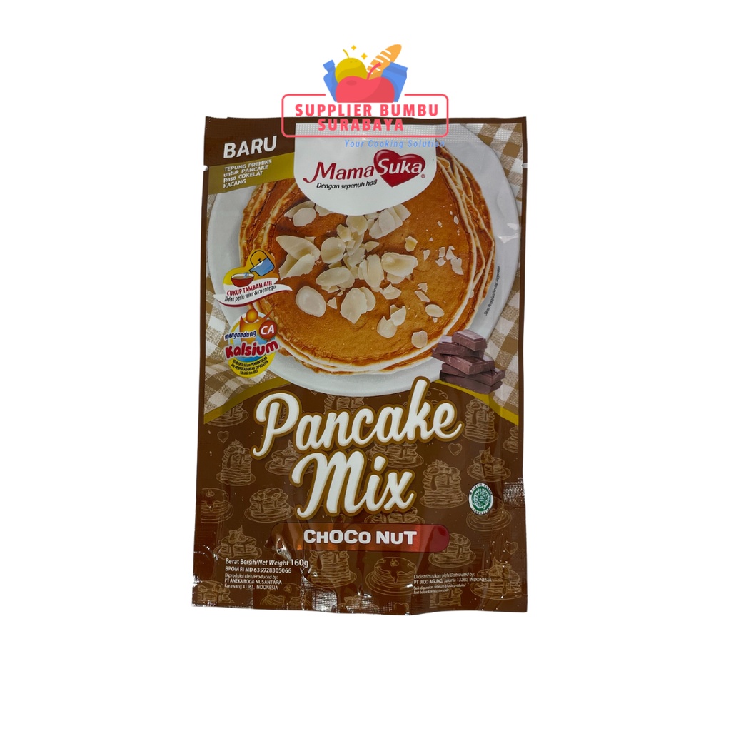 MamaSuka Tepung Premix Premiks Pancake Mix Banana Crepes Waffle 150g