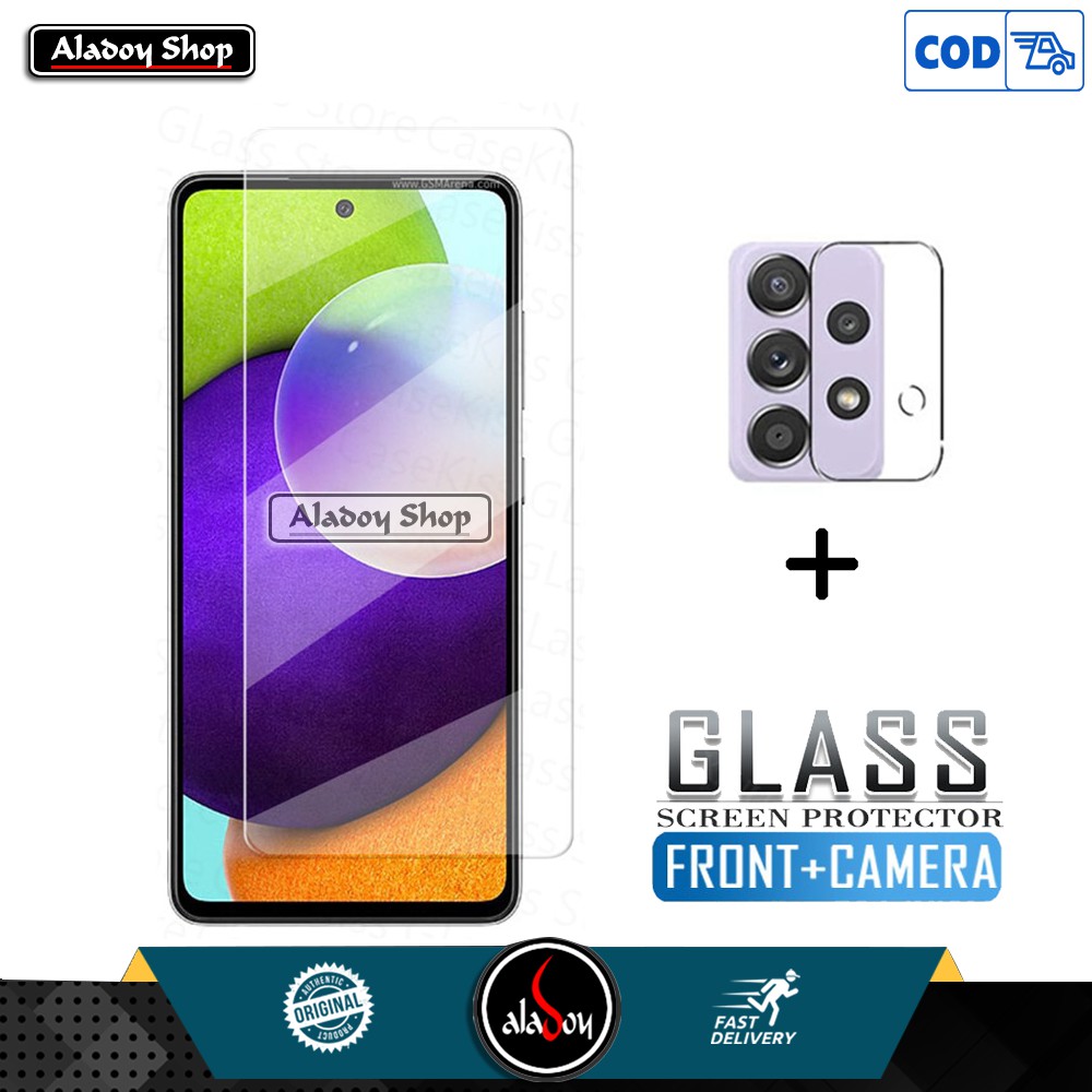 Tempered Glass Layar Clear + Tempered Glass Camera Samsung A52 2021