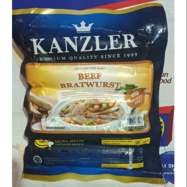 

Kanzler beef bratwurst 360gr 5s sosis sapi premium