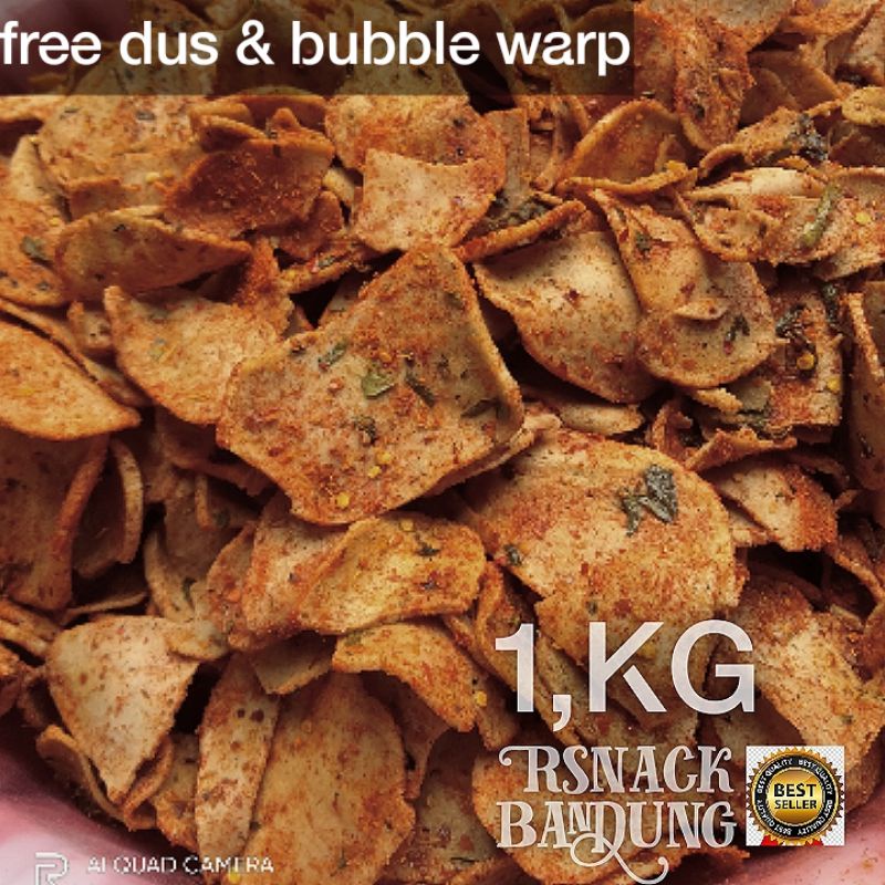 Basreng pedas daun jeruk baso goreng bandung 1kg.-1