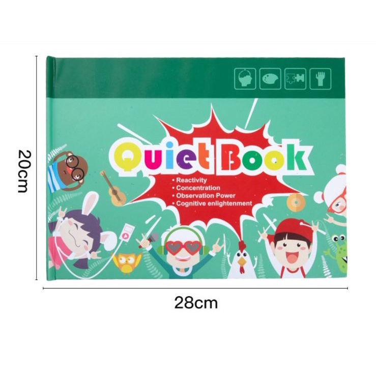 Maninan Anak QUIET BOOK Buku Aktivitas Anak Edukasi Velcro Activity