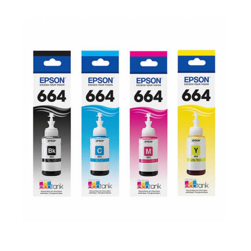 1 SET TINTA EPSON ORIGINAL L100 L120 L200 L210 L220 L360 / TINTA EPSON ORI