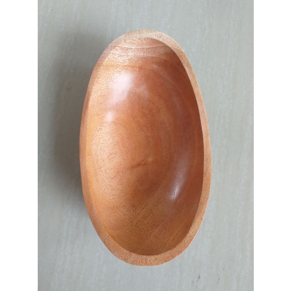 magkok oval/mangkok bulan sabit 18cm.mahoni