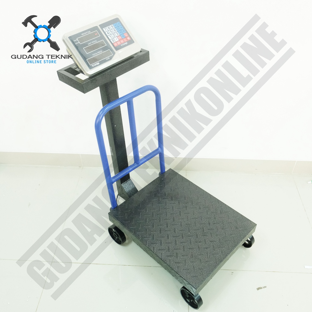 Timbangan Digital Duduk 300kg Rail TORA / Timbangan Duduk Tiang Roda 300 Kg TORA