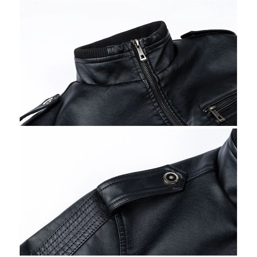 AL-Leather Jaket Kulit Pria Terbaru Exclusive Eropa Hitam Tan Coklat M/L/XL/XXL/BIG SIZE