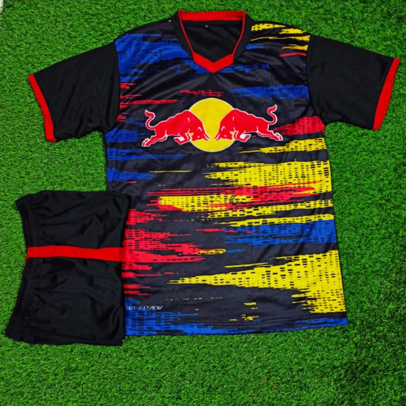 JERSEY PRINTING POLOS NON APPAREL MODEL JERSEY BOLA RB LEIPZIG AWAY 2021 2022 HITAM TERLARIS