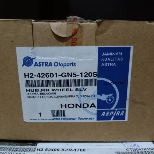 Tromol belakang aspira astra silver untuk grand/legenda/suprax/ supra fit