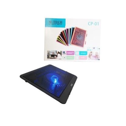 Coolingpad laptop m-tech mesh 1 fan 140mm for office gaming cp01 - kipas pendingin cooling cooler pad notebook cp-01