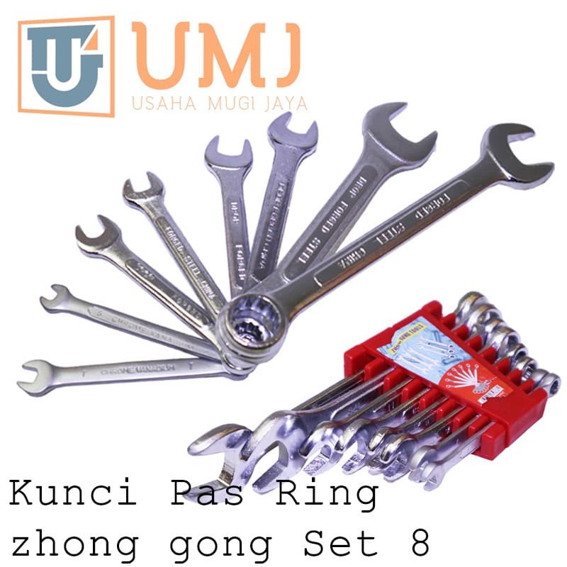 Kunci Set Tools 8 pcs Kunci Ring Pas 6 - 17 mm