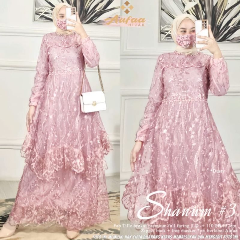 SHANUM#3 DRESS DRESS BRUKAT CANTIK MAXY DRESS