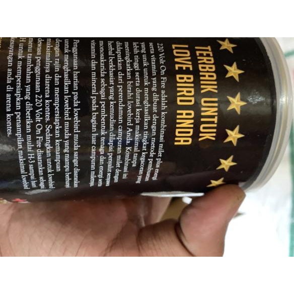 220 VOLT ON FIRE PAKAN LOVEBIRD JOSS