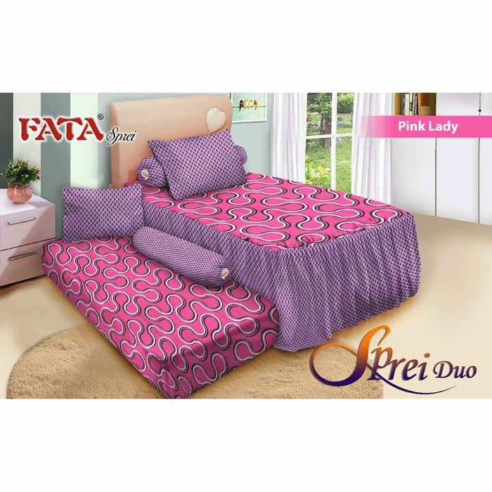 SPREI fata DUO BED SORONG 2IN1 PINK LADY 120x200