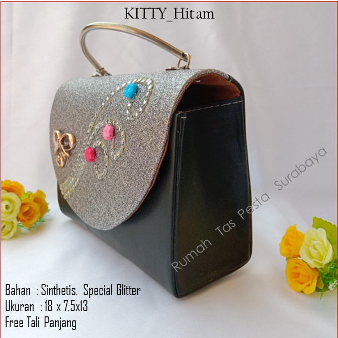 Tas Kecil,Tas Imut,Tas Kondangan,KITTY_Hitam