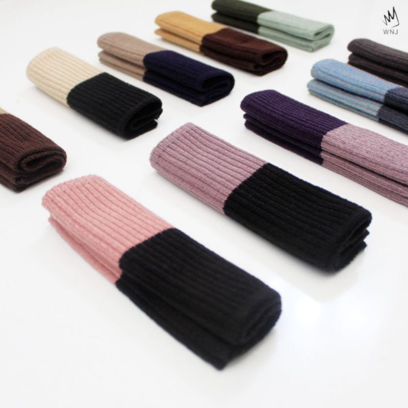 ciput rajut 2 warna wanoja