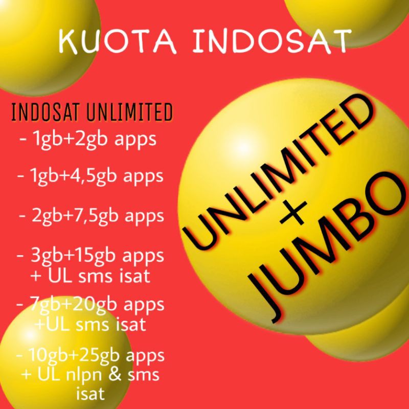 KUOTA UNLIMITED INDOSAT (NASIONAL)