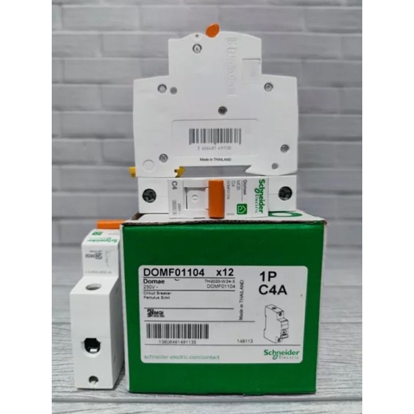 Schneider Electric NEW DOMAE MCB 4A 1P - DOMF01104 C4 MCB