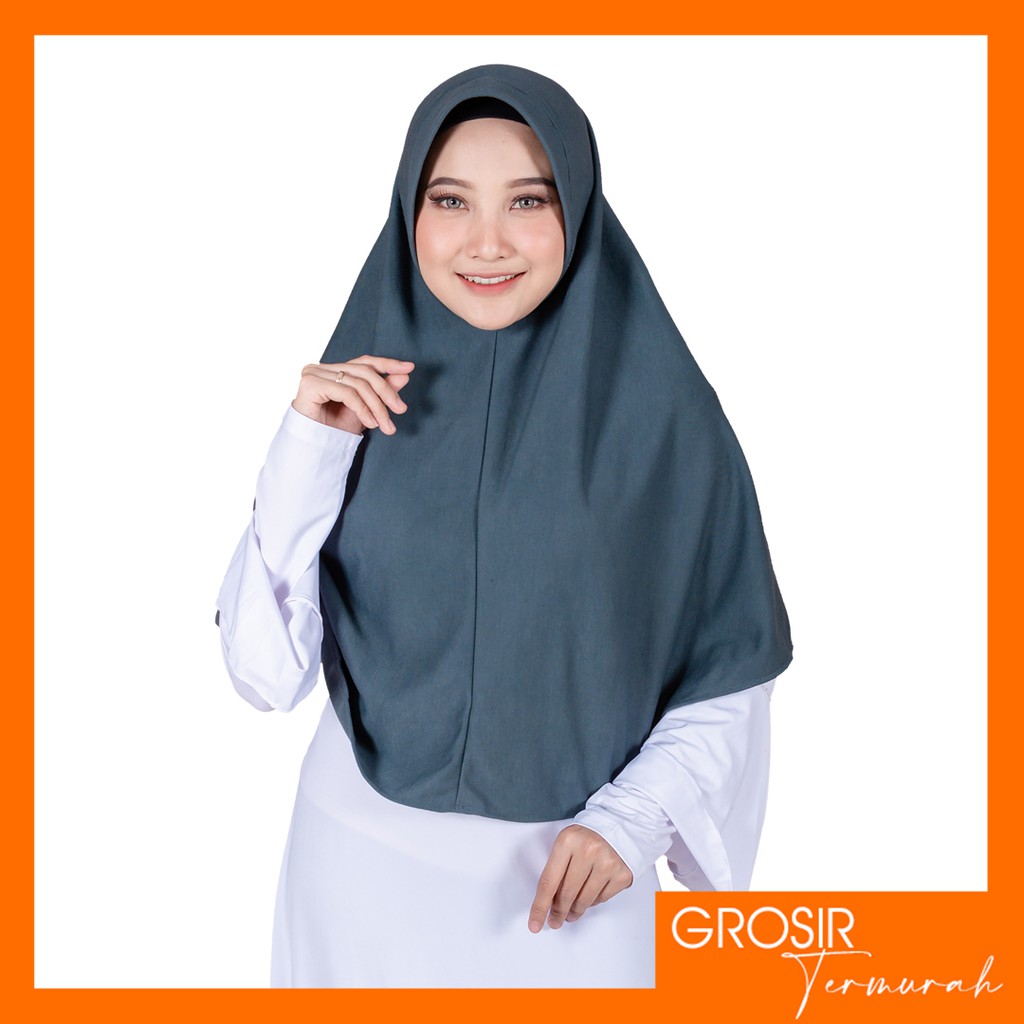 Terlaris..Hijab Instan Asha XL | Jilbab Instan Kaos Jumbo | Khimar Pet Antem