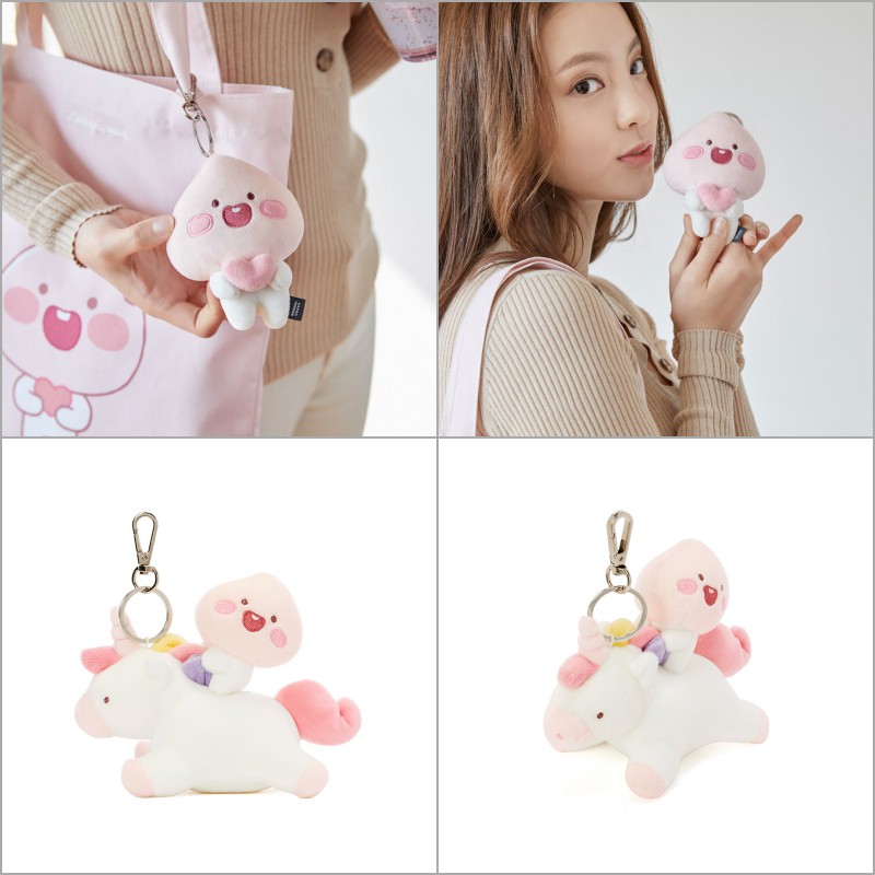 OFFICIAL KAKAO APEACH PLUSH KEYRING /UNICORN & HEART/ FRIENDS GANTUNGAN KEYCHAIN OFFICIAL