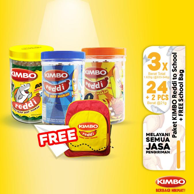 

Paket Kimbo Reddi To School + Free School Bag Termurah