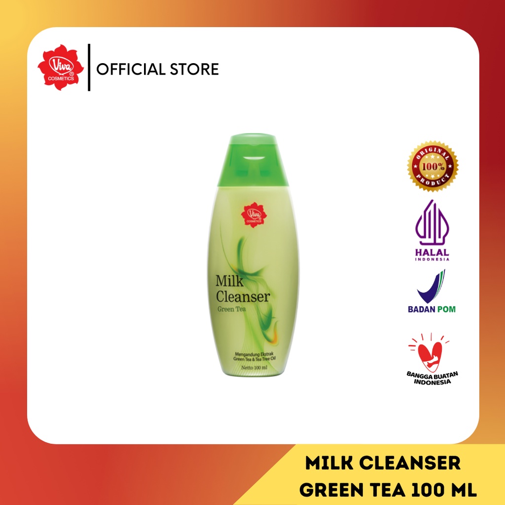 Jual Viva Milk Cleanser Green Tea 100 ml Shopee Indonesia