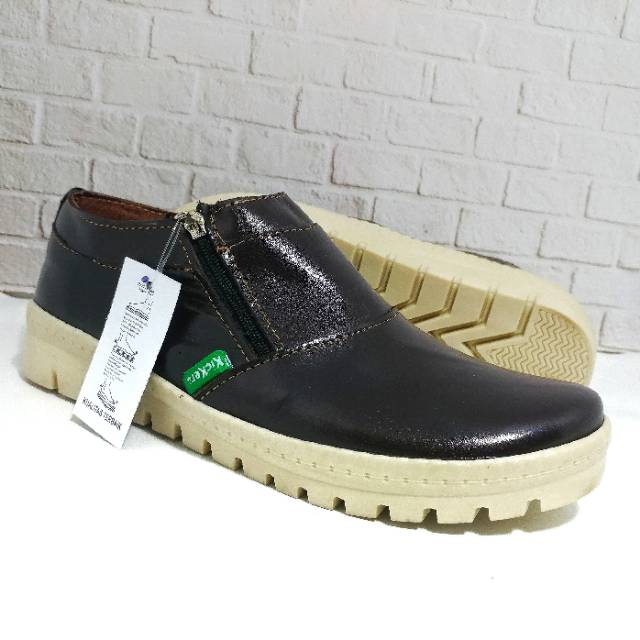 Kickers Sepatu Casual Wanita Bahan Kulit Asli Model Gaul Kekinian Elegan Murah