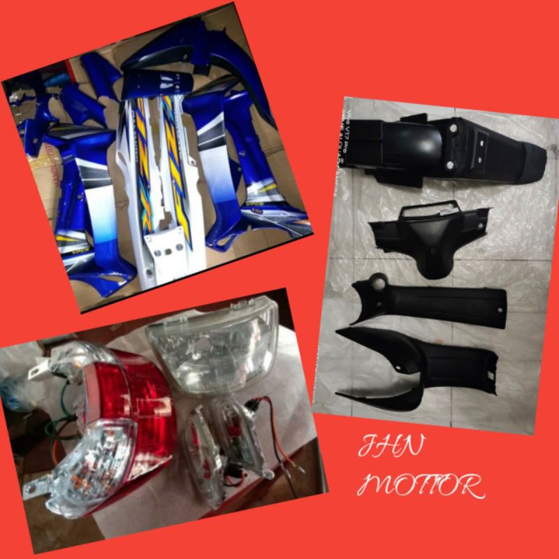 Full set body fiz r atau vega lama merah hitam biru