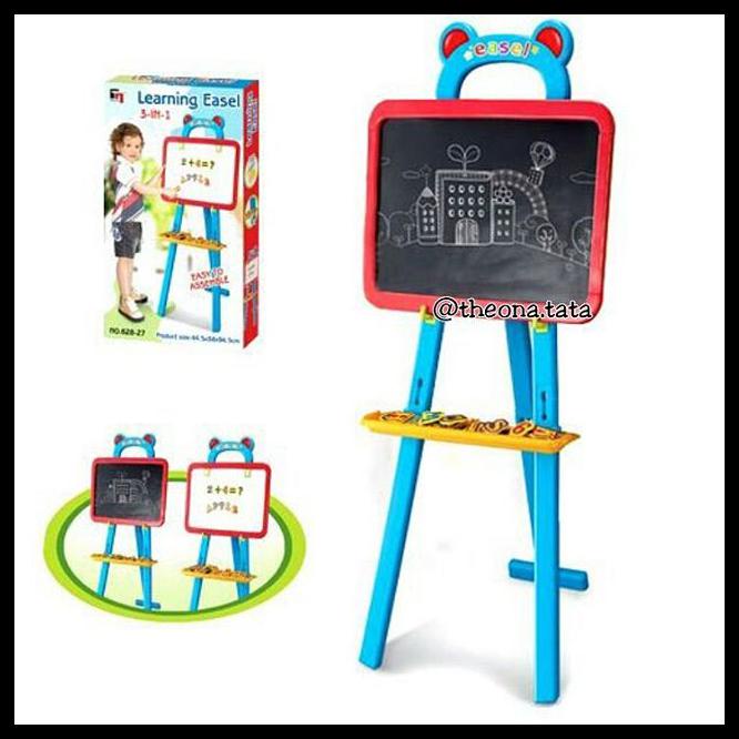 

Mainan Edukatif - Learning Easel 3In1 / Papan Tulis 2 Sisi