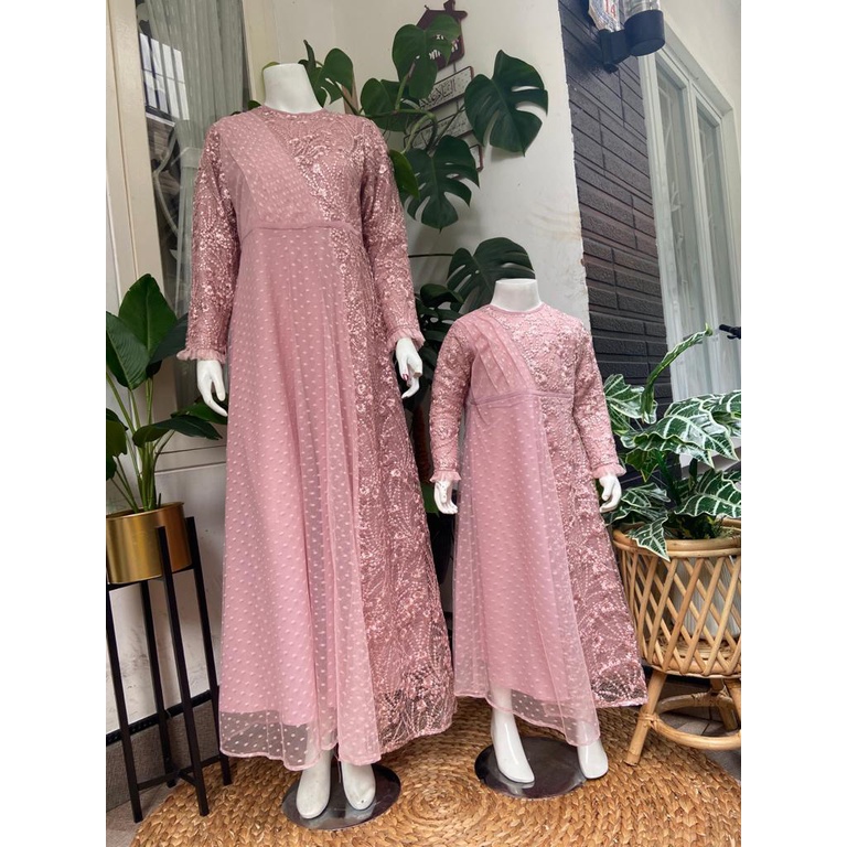 (COD) Gamis Couple Ibu dan Anak| Gamis Pesta| Gamis Couple| Gamis Anak| Gamis Tile| Gamis Brukat| Ga
