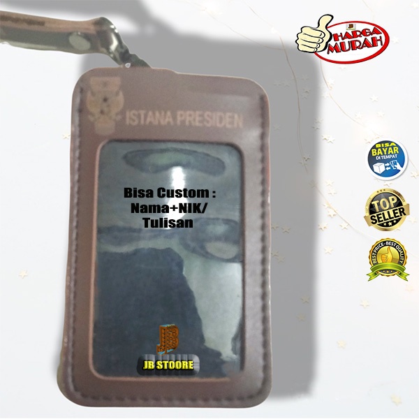 

Tempat Id Card ISTANA PRESIDEN Kulit Gantung Kalung Custom Nama / Id Card Holder Istana Presiden Kulit Custom Nama / Name Tag Holder istana presiden kulit custom nama