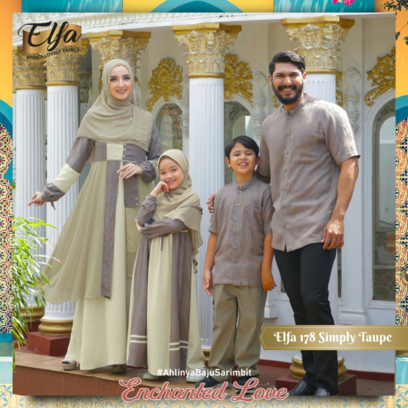 SARIMBIT MUSLIM ELFA 178 Simply taupe BAJU KELUARGA ETHICA