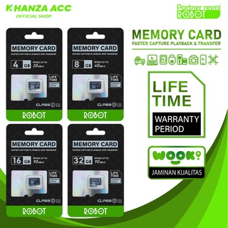 KHANZAACC Kartu Memori HP Micro SD Robot 4GB 8GB 16GB 32GB Memory Card  Original Bergaransi Resmi