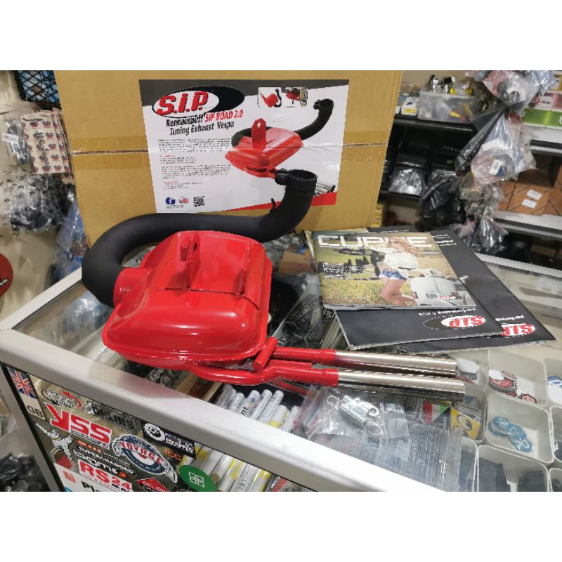 Knalpot SIP Road Double Muffler SIP Original Vespa VBB VNB VBA Super Sprint PX PS PXE Excel