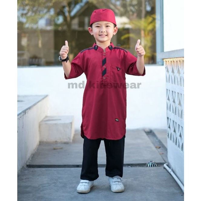 Setelan Kurta Hafiz (Original By MD Kidswear) Koko Lengan Pendek