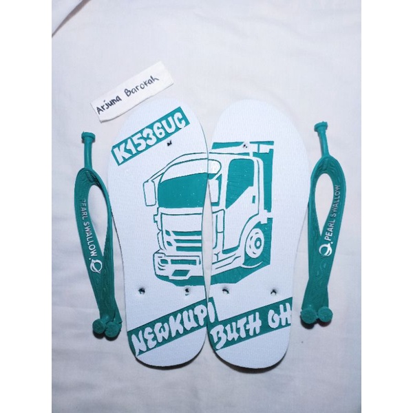 sandal swallow ukir gambar truk