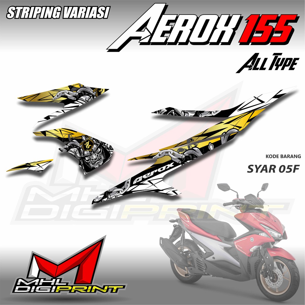 STRIPING VARIASI AEROX 155 ALL TYPE - STIKER AEROX 155 - SYAR 05